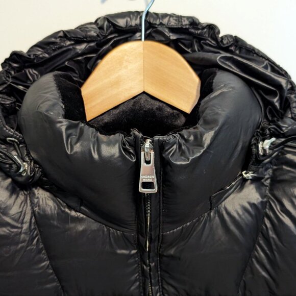 ANDREW MARC Womens Black Packable Duck Down Puffer Jacket Winter Coat 650 Fill-S - Picture 3 of 12